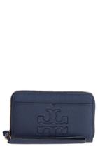 Women's Tory Burch Harper Leather Iphone 6/6s Wristlet - Blue