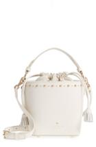 Kate Spade New York Hayes Street - Pippa Studded Leather Bucket Bag - White