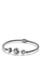 Women's David Yurman 'starburst' Three-station Cable Bracelet With Diamonds