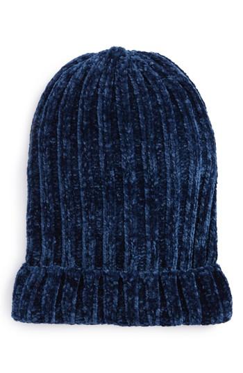 Women's Free People Huggy Bear Chenille Beanie - Blue