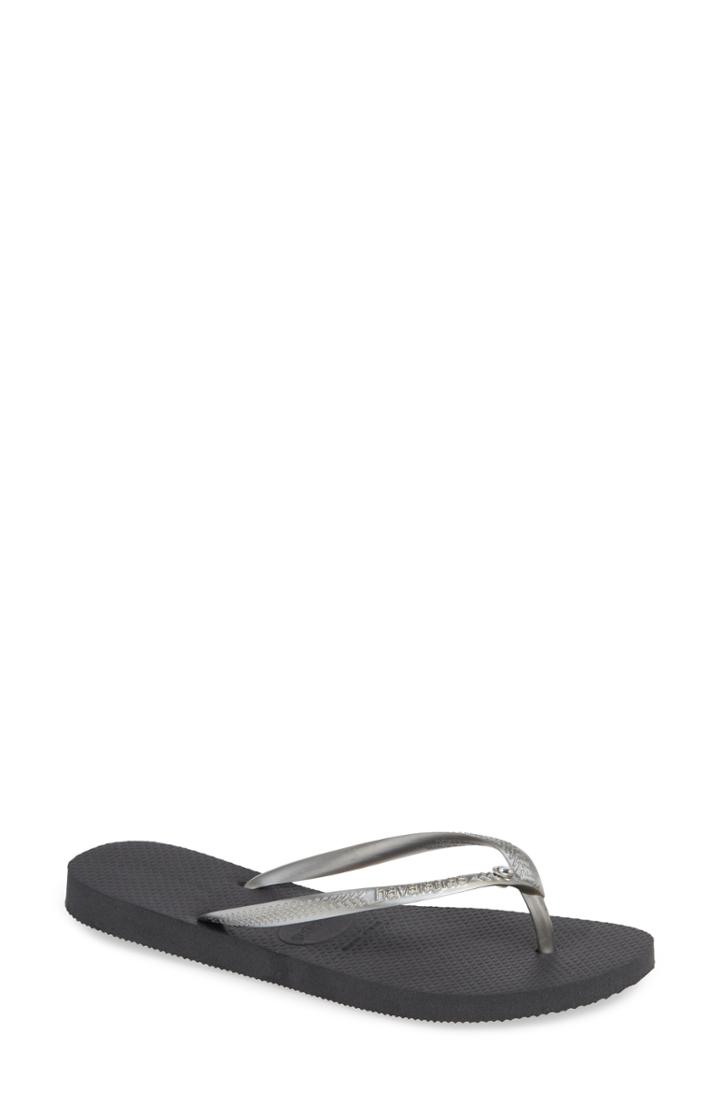 Women's Havaianas 'slim Crystal Glamour' Flip Flop Br - Metallic