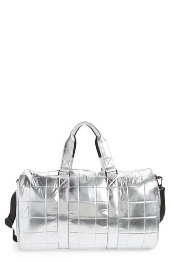 Nyc Underground Puffer Duffel Bag - Metallic