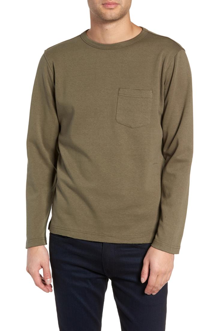 Men's Twentymetrictons Trim Fit Long Sleeve Pocket T-shirt - Green