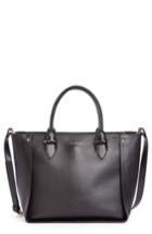 Alexander Mcqueen 'inside Out' Leather Shopper - Black
