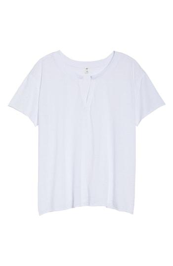 Women's Bp Notch Neck Cotton Blend Tee - White