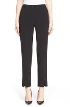 Women's St. John Collection 'jennifer' Crepe Marocain Ankle Pants - Black