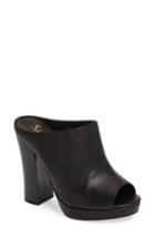 Women's Shellys London Trent Peep-toe Platform Mule Eu - Black