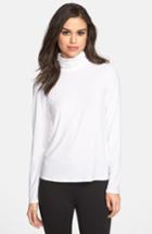 Women's Eileen Fisher Scrunch Neck Top, Size - White