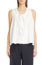 Women's Jw Anderson Oversized Ribbon Tank - White