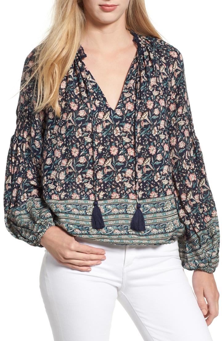 Women's Lucky Brand Floral Peasant Blouse