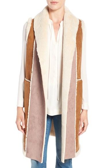 Women's French Connection Long Faux Shearling Vest