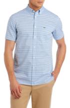 Men's Lacoste Regular Fit Check Short Sleeve Sport Shirt - Blue