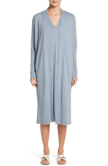 Women's Lafayette 148 New York Cashmere & Silk Duster - Blue