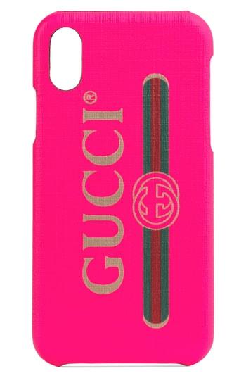 Gucci Logo Iphone X/xs Case - Pink