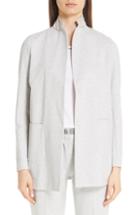 Women's Fabiana Filippi Jersey Long Blazer Us / 38 It - Grey
