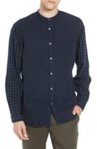 Men's French Connection Double Gingham Shirt - Black