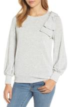 Women's Halogen Bow Knit Sweatshirt - Grey