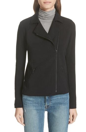 Women's Majestic Filatures French Terry Moto Jacket - Black