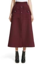 Women's Ellery Professor Patch Pocket Midi Skirt Us / 12 Au - Ivory