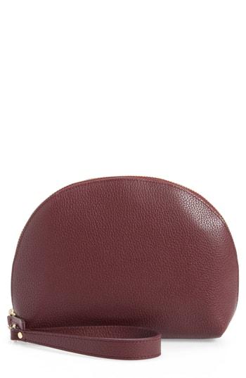 Nordstrom Sophia Leather Wristlet - Burgundy