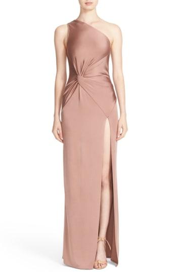 Women's Cushnie Et Ochs One-shoulder Twist Gown - Beige