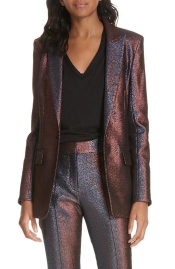 Women's Veronica Beard Ashburn Metallic Blazer - Pink
