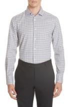 Men's Ermenegildo Zegna Classic Fit Check Sport Shirt, Size - Brown