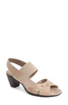 Women's Munro Darling Mixed Finish Slingback Sandal M - Beige