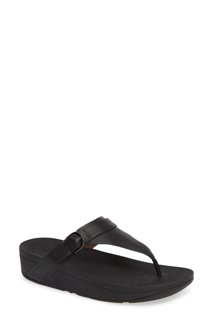 Women's Fitflop Edit V-strap Slide Sandal M - Black