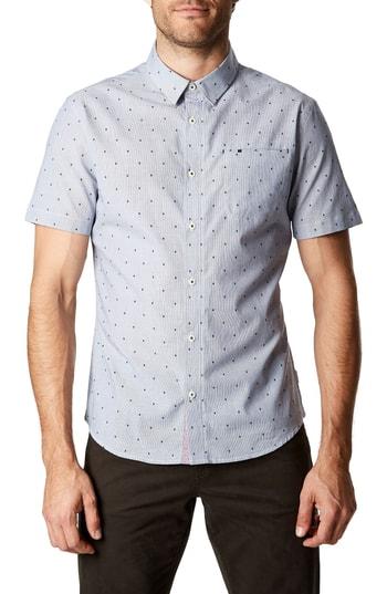 Men's 7 Diamonds Just A Memory Trim Fit Sport Shirt - Blue
