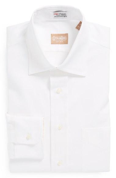 Men's Gitman Regular Fit Pinpoint Cotton Oxford Point Collar Dress Shirt 35 - White