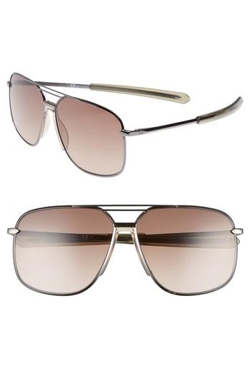 Women's Rag & Bone Caravan 62mm Oversize Aviator Sunglasses - Dark Ruthenium