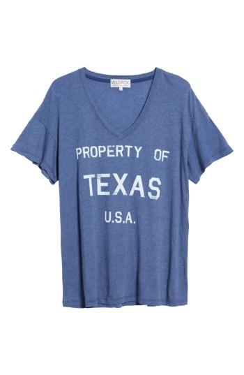 Women's Wildfox Property Of Texas Tee - Blue