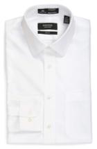 Men's Nordstrom Men's Shop Smartcare(tm) Trim Fit Herringbone Dress Shirt - 32/33 - White