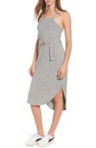 Women's Love, Fire Rib Knit Belted Dress - Grey