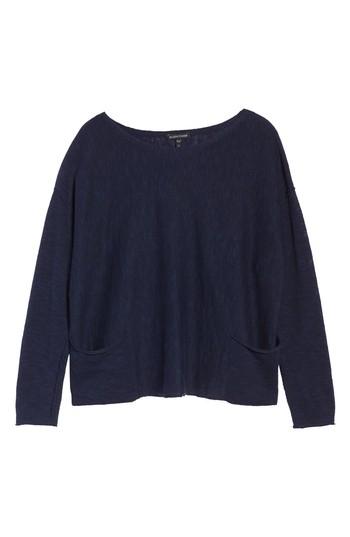 Women's Eileen Fisher Organic Linen & Cotton Knit Boxy Top