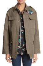 Women's Red Valentino Embroidered Cotton Gabardine Jacket Us / 42 It - Green