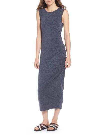 Women's Treasure & Bond Sleeveless Side Ruched Dress, Size - Blue
