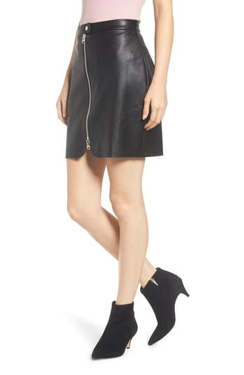 Women's Bishop + Young Exposed Zip Miniskirt - Black