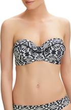Women's Fantasie Beqa Underwire Bandeau Bikini Top F (4d Us) - Black