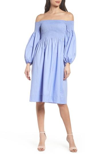 Women's Chelsea28 Off The Shoulder Smocked Dress - Blue