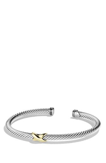 Women's David Yurman 'x' Bracelet With Gold