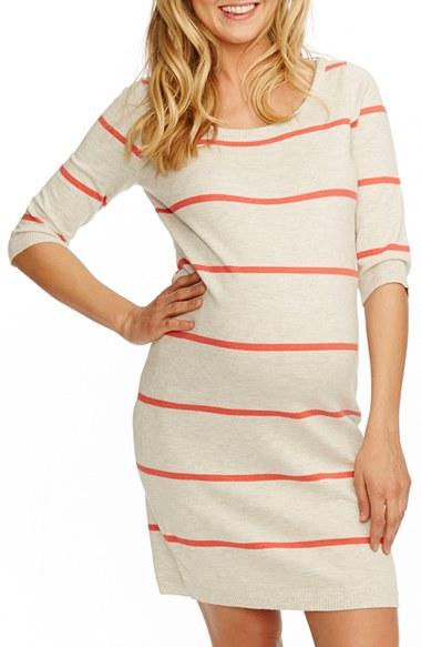 Women's Rosie Pope 'harper' Stripe Maternity Sweater Dress