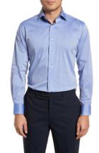 Men's Lorenzo Uomo Trim Fit Dress Shirt - 34 - Blue