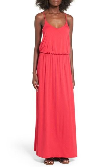 Women's Lush Knit Maxi Dress - Burgundy