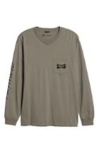 Men's Brixton Ramsey Long Sleeve Pocket T-shirt, Size - Grey
