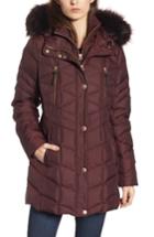 Women's Andrew Marc Marley 30 Coat With Detachable Faux Fur - Black