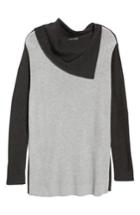 Petite Women's Vince Camuto Colorblock Sweater P - Grey