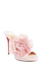 Women's Christian Louboutin Submuline Sequin Flower Mule Us / 35eu - Pink