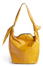 Isabel Marant Eewa Glazed Lambskin Hobo - Yellow